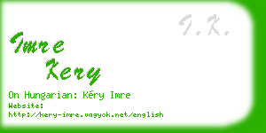 imre kery business card